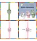 Watch Fan Cartoon with Wrist Strap Rechargeable 3 Levels Adjustable Handheld Fan for Travel